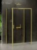 NEW TRENDY Kabina prysznicowa przyścienna PRIME LIGHT GOLD 120x90x200 K-1110/K-1138